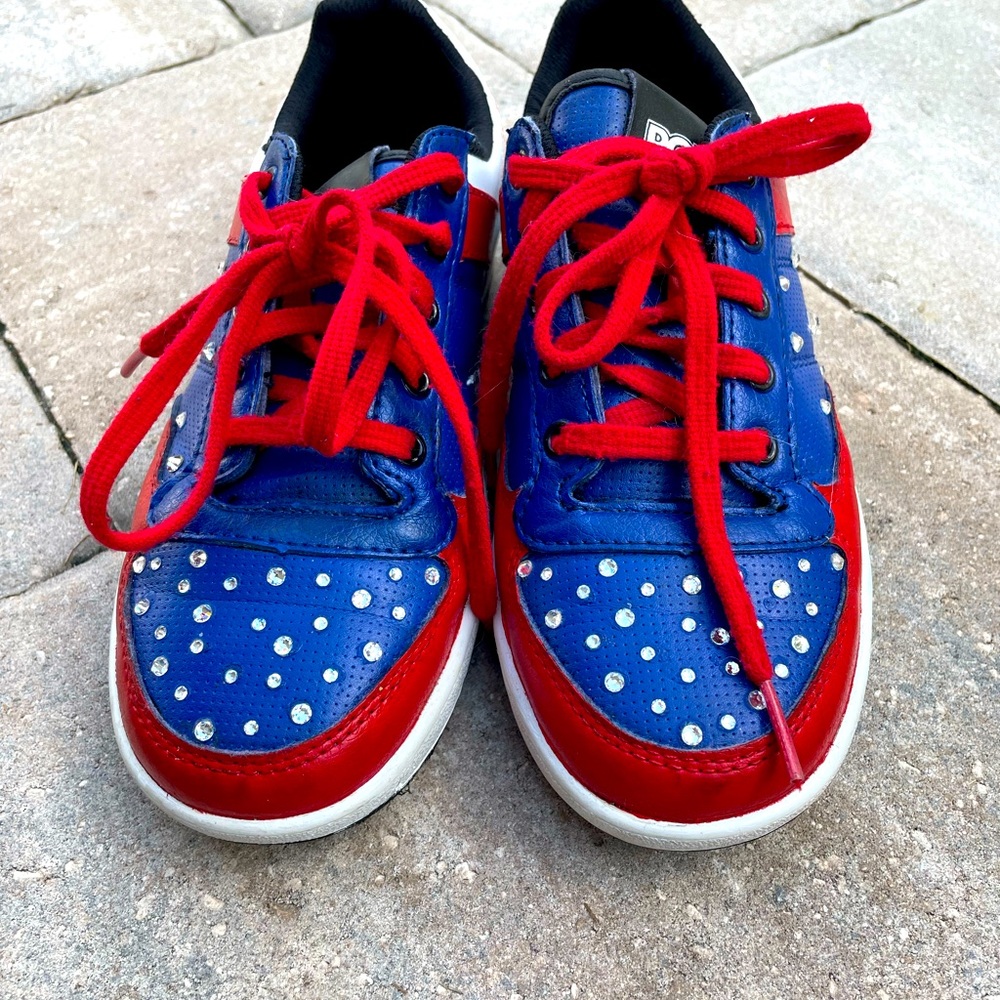 Bedazzled: Custom Red, White & Blue sneakers